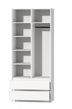 МС "Хилтон" Шкаф №3 900 (Белый текстурный) в Губахе - gubaha.mebel24.online | фото 3
