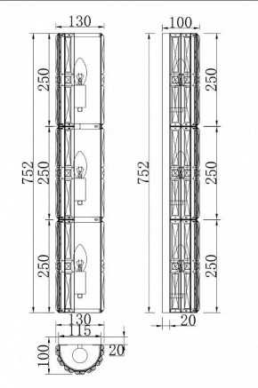 Накладной светильник Maytoni Facet MOD094WL-03G в Губахе - gubaha.mebel24.online | фото 4