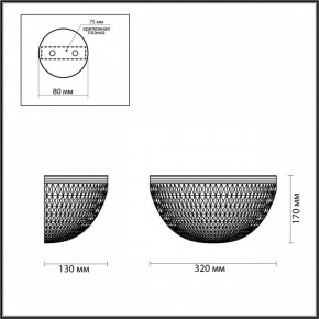 Накладной светильник Odeon Light Malaga 4936/1W в Губахе - gubaha.mebel24.online | фото 3