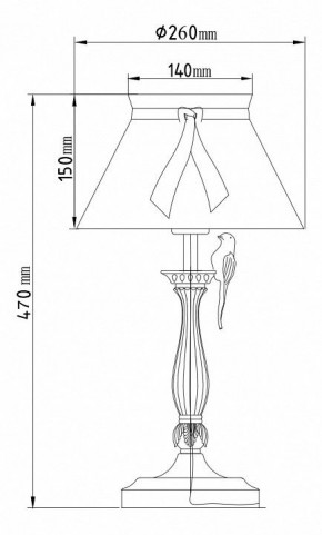 Настольная лампа декоративная Maytoni Bird ARM013-11-W в Губахе - gubaha.mebel24.online | фото 5