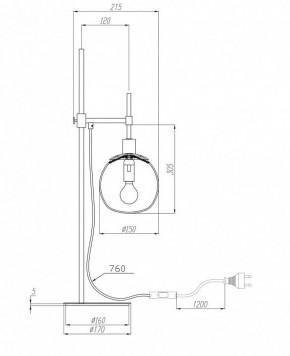 Настольная лампа декоративная Maytoni Erich MOD221-TL-01-G в Губахе - gubaha.mebel24.online | фото 3