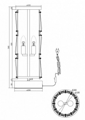 Настольная лампа декоративная Maytoni Puntes MOD043TL-02G в Губахе - gubaha.mebel24.online | фото 3