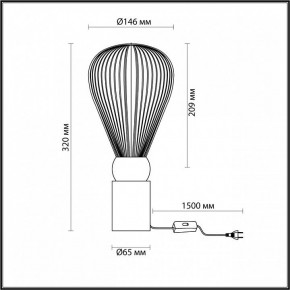 Настольная лампа декоративная Odeon Light Elica 5402/1T в Губахе - gubaha.mebel24.online | фото 4