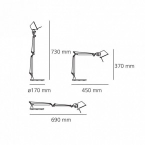 Настольная лампа офисная Artemide  0011860A в Губахе - gubaha.mebel24.online | фото