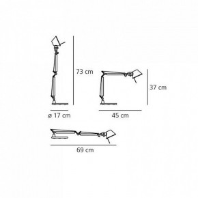 Настольная лампа офисная Artemide  A011830 в Губахе - gubaha.mebel24.online | фото 6