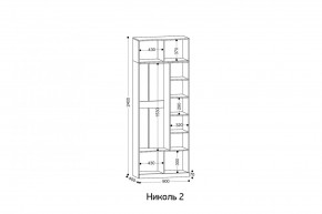 НИКОЛЬ 2 шкаф 2-х створчатый в Губахе - gubaha.mebel24.online | фото 3
