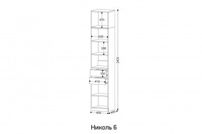 НИКОЛЬ 6 Пенал в Губахе - gubaha.mebel24.online | фото 2