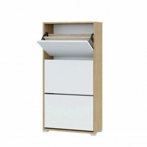 Обувница XL Домино (Крафт золотой/Белый) в Губахе - gubaha.mebel24.online | фото