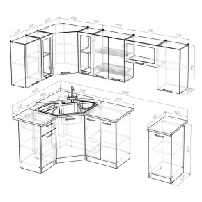 ОЛЬГА Кухонный гарнитур Оптима 1 (1300*2500 мм) в Губахе - gubaha.mebel24.online | фото 2