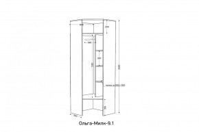 ОЛЬГА-МИЛК 9.1 Шкаф угловой без зеркала в Губахе - gubaha.mebel24.online | фото 2