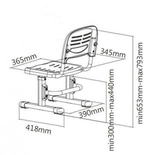 Парта-трансофрмер Amare II Blue + ящик + SST3 Blue в Губахе - gubaha.mebel24.online | фото 8