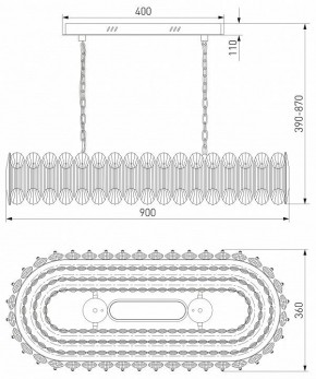 Подвесная люстра Bogate-s Chaleur 423/1 в Губахе - gubaha.mebel24.online | фото 5