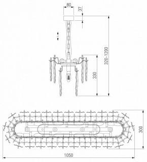 Подвесная люстра Bogate-s Leaf 370 в Губахе - gubaha.mebel24.online | фото 4