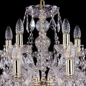 Подвесная люстра Bohemia Ivele Crystal 1411 1411/10+5/240/G/Leafs в Губахе - gubaha.mebel24.online | фото 4