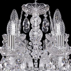 Подвесная люстра Bohemia Ivele Crystal 1411 1411/8+4/195/Ni в Губахе - gubaha.mebel24.online | фото 4