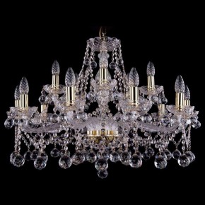 Подвесная люстра Bohemia Ivele Crystal 1413 1413/10+5/300/G/Balls в Губахе - gubaha.mebel24.online | фото