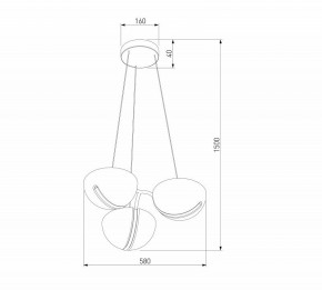 Подвесная люстра Eurosvet Emisfero 50083/3 LED золото в Губахе - gubaha.mebel24.online | фото 6