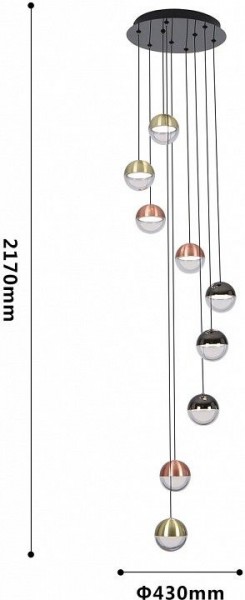 Подвесная люстра Favourite Luna 4371-9P в Губахе - gubaha.mebel24.online | фото 5