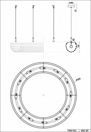 Подвесная люстра Favourite Monilibus 4015-12P в Губахе - gubaha.mebel24.online | фото 5