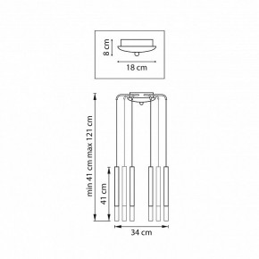 Подвесная люстра Lightstar Tubo L8T747137 в Губахе - gubaha.mebel24.online | фото 3