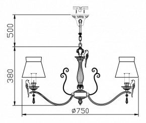 Подвесная люстра Maytoni Bird ARM013-08-W в Губахе - gubaha.mebel24.online | фото 5