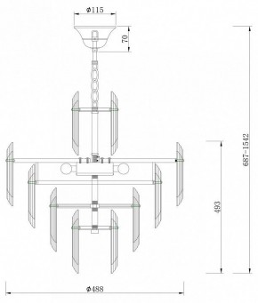 Подвесная люстра Maytoni Flare DIA200PL-06G в Губахе - gubaha.mebel24.online | фото 7