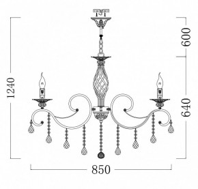 Подвесная люстра Maytoni Grace RC247-PL-10-R в Губахе - gubaha.mebel24.online | фото 6