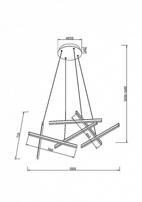 Подвесная люстра Maytoni Line MOD016PL-L80BK в Губахе - gubaha.mebel24.online | фото 4