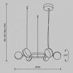 Подвесная люстра Maytoni Mind MOD299PL-L60BC3K в Губахе - gubaha.mebel24.online | фото 4