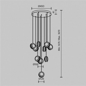 Подвесная люстра Maytoni Pharao MOD361PL-L41BS3K в Губахе - gubaha.mebel24.online | фото 4