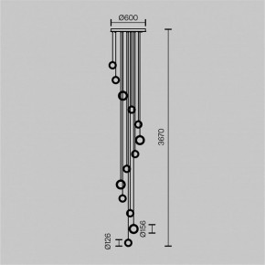 Подвесная люстра Maytoni Pharao MOD361PL-L58BS3K в Губахе - gubaha.mebel24.online | фото 4