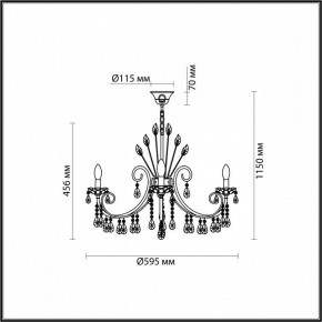 Подвесная люстра Odeon Light Versia 4977/6 в Губахе - gubaha.mebel24.online | фото 5