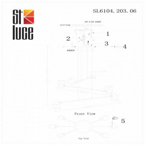 Подвесная люстра ST-Luce Montecelio SL6104.203.06 в Губахе - gubaha.mebel24.online | фото 4