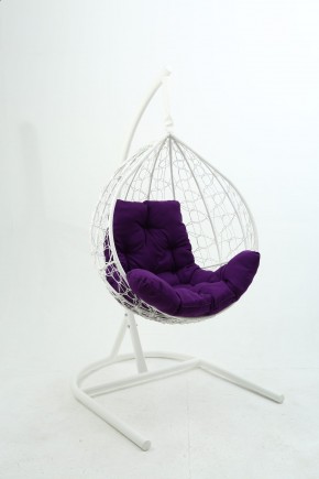 Подвесное кресло Бароло (белый/фиолетовый) в Губахе - gubaha.mebel24.online | фото