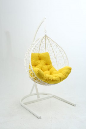 Подвесное кресло Бароло (белый/желтый) в Губахе - gubaha.mebel24.online | фото