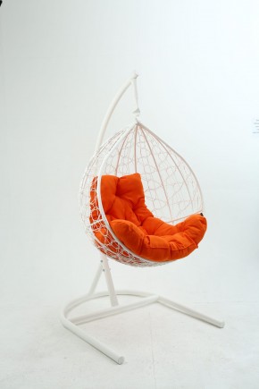 Подвесное кресло Бароло (белый/оранжевый) в Губахе - gubaha.mebel24.online | фото