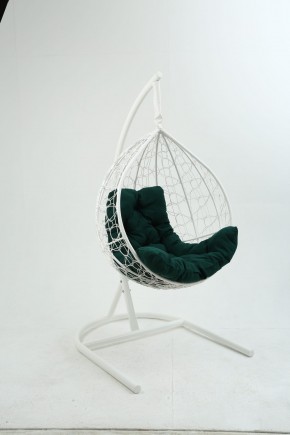 Подвесное кресло Бароло (белый/зеленый) в Губахе - gubaha.mebel24.online | фото