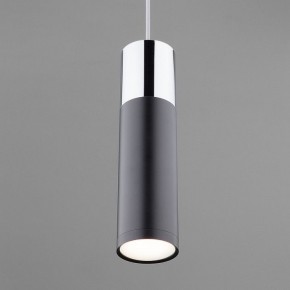 Подвесной светильник Eurosvet Double Topper 50135/1 LED хром/черный в Губахе - gubaha.mebel24.online | фото 2