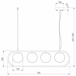 Подвесной светильник Eurosvet Ringo 50089/4 хром в Губахе - gubaha.mebel24.online | фото 3