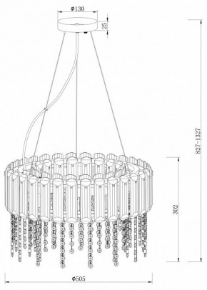 Подвесной светильник Maytoni Hail MOD097PL-06CH в Губахе - gubaha.mebel24.online | фото 4