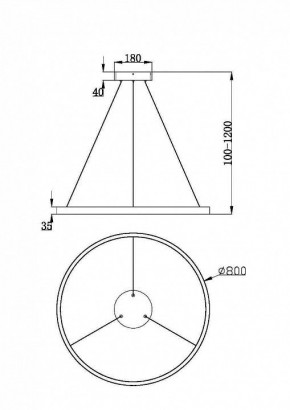Подвесной светильник Maytoni Rim MOD058PL-L42BSK в Губахе - gubaha.mebel24.online | фото 2