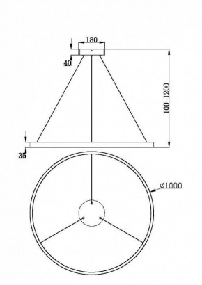 Подвесной светильник Maytoni Rim MOD058PL-L54BSK в Губахе - gubaha.mebel24.online | фото 3