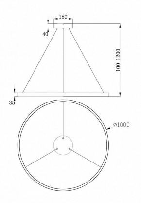 Подвесной светильник Maytoni Rim MOD058PL-L54W4K в Губахе - gubaha.mebel24.online | фото 4