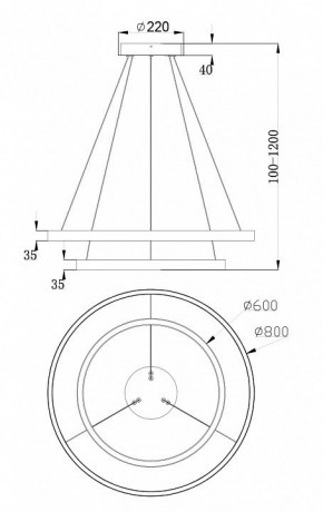 Подвесной светильник Maytoni Rim MOD058PL-L74BS4K в Губахе - gubaha.mebel24.online | фото 7