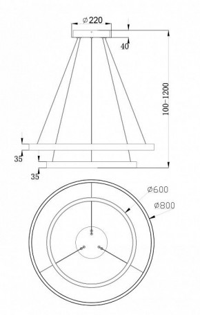 Подвесной светильник Maytoni Rim MOD058PL-L74W4K в Губахе - gubaha.mebel24.online | фото 6