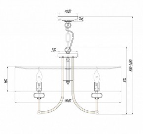 Подвесной светильник Maytoni Roma ARM006PL-08G в Губахе - gubaha.mebel24.online | фото 4