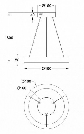 Подвесной светильник Maytoni Saturno MOD415PL-L36BS4K в Губахе - gubaha.mebel24.online | фото 4