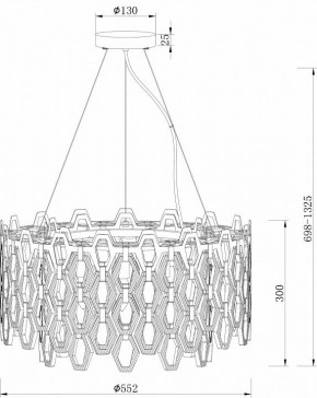 Подвесной светильник Maytoni Tissage MOD490PL-09G в Губахе - gubaha.mebel24.online | фото 5