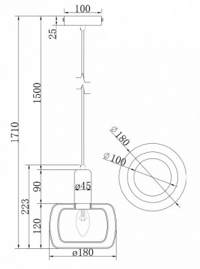 Подвесной светильник Maytoni Vision MOD411PL-01G в Губахе - gubaha.mebel24.online | фото 7