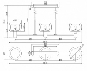 Подвесной светильник Maytoni Vision MOD411PL-03G в Губахе - gubaha.mebel24.online | фото 6